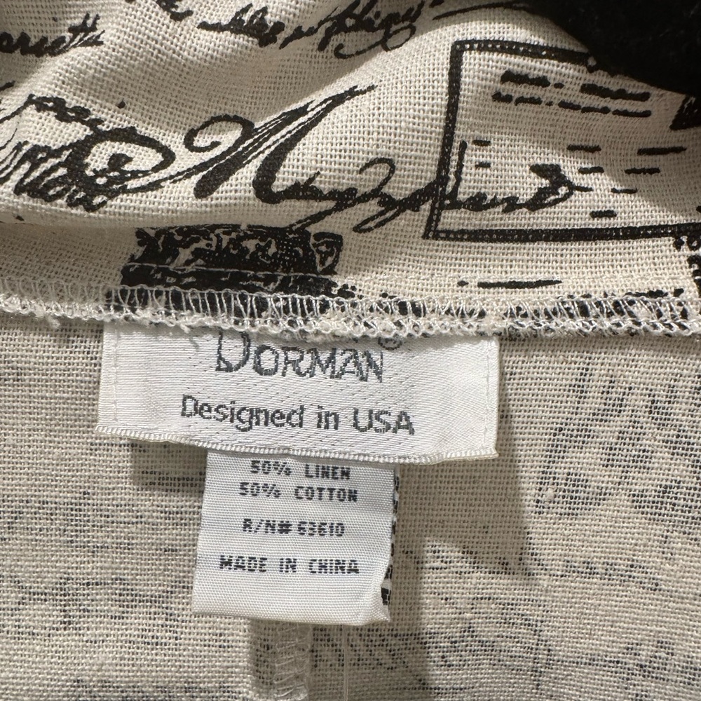 Dorman Beige Script Print Jacket - Picture 3 of 8